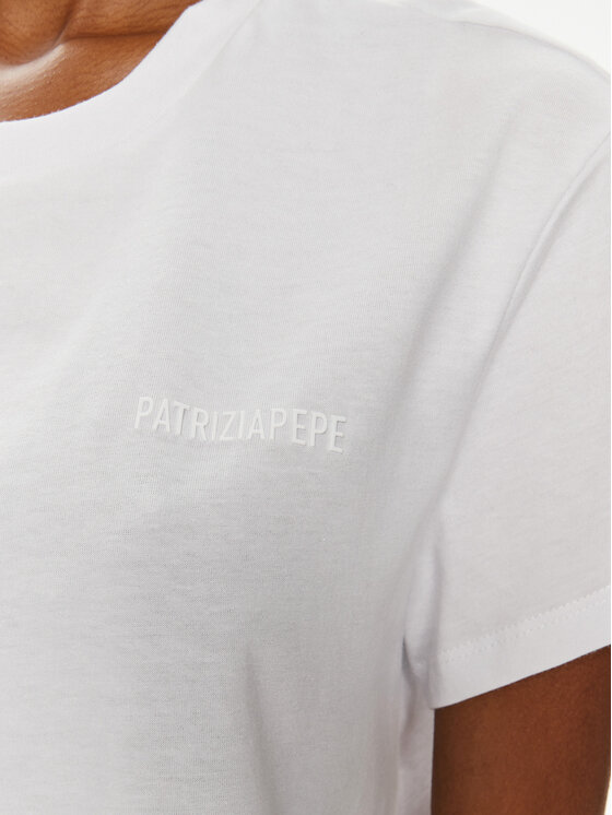 Patrizia Pepe Patrizia Pepe T-krekls 8M1543/J111-W103 Balts Regular Fit