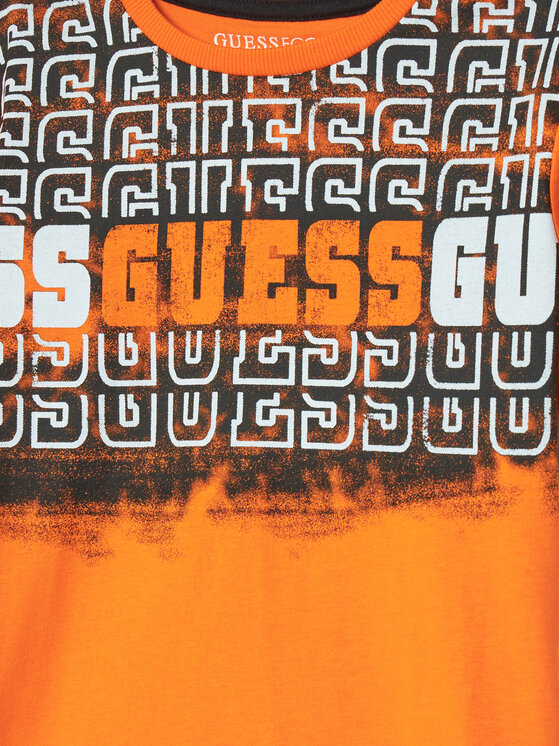 Guess Guess T-Shirt L5RI23 K8HM4 Pomarańczowy Regular Fit