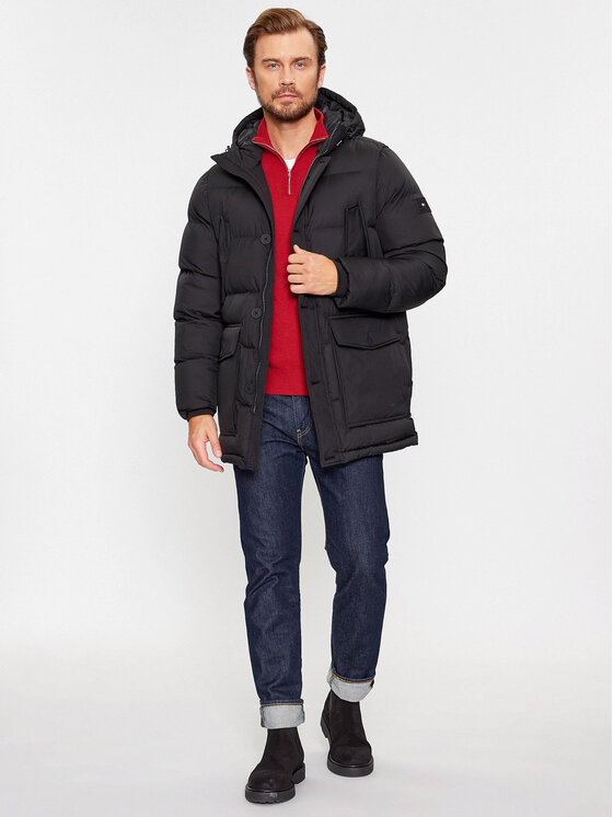 Tommy Hilfiger Tommy Hilfiger Зимно яке Essential Rockie MW0MW33961 Черен Regular Fit
