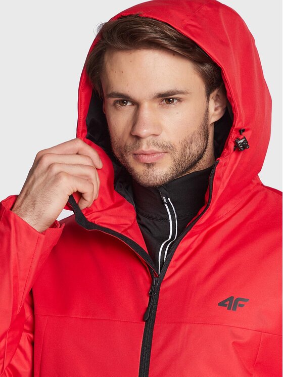4F 4F Kurtka narciarska H4Z22-KUMN001 Czerwony Regular Fit