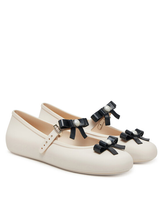 Melissa Melissa Balerinke Melissa Soft Ballerina Bow Ad M 35971 Écru