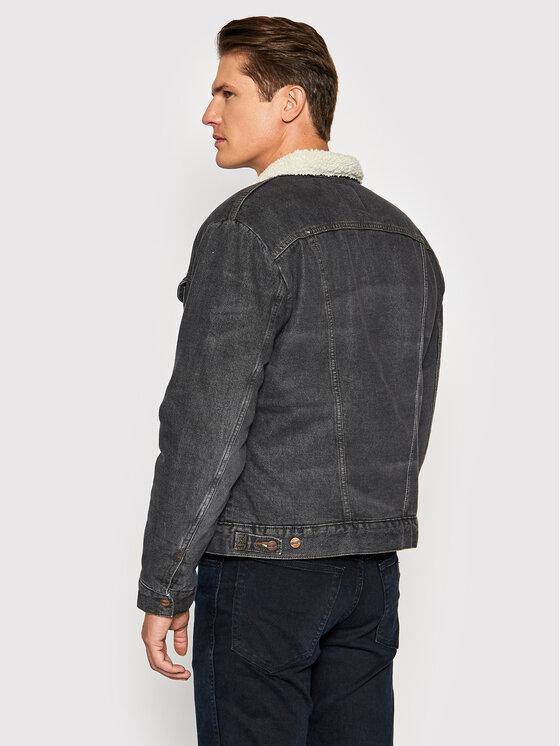 Wrangler Wrangler Kurtka jeansowa 124MJ Sherpa W4MSV2339 112141375 Czarny Regular Fit