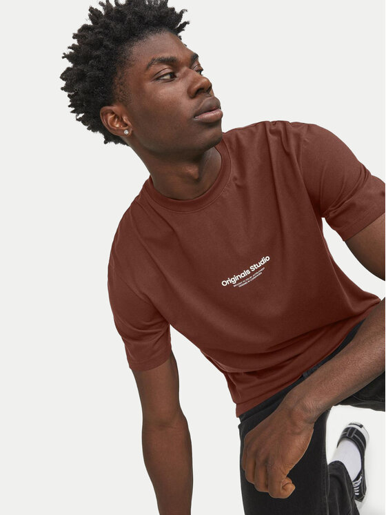 Jack&Jones Jack&Jones Marškinėliai Vesterbro 12240121 Ruda Relaxed Fit