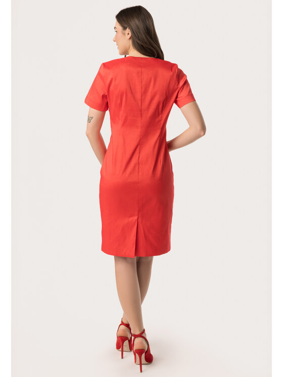 QUIOSQUE QUIOSQUE Sukienka codzienna ML 0224D2 Koralowy Regular Fit