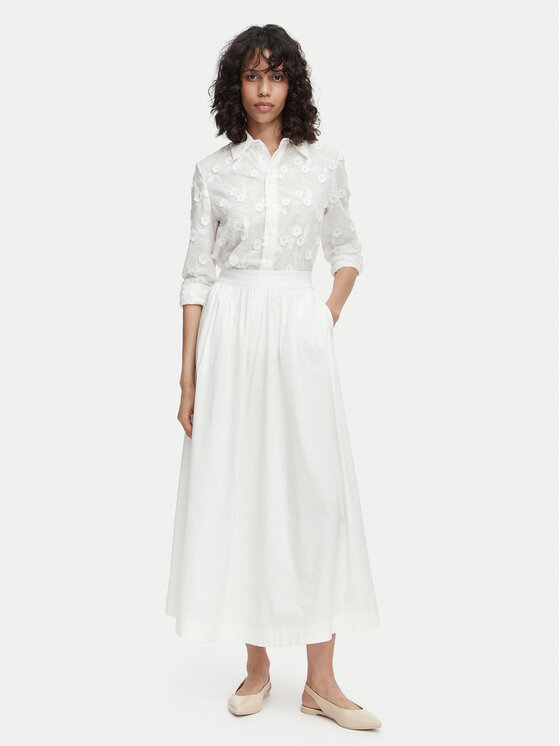 Vero Moda Vero Moda Maxi szoknya Friba 10346845 Fehér Regular Fit