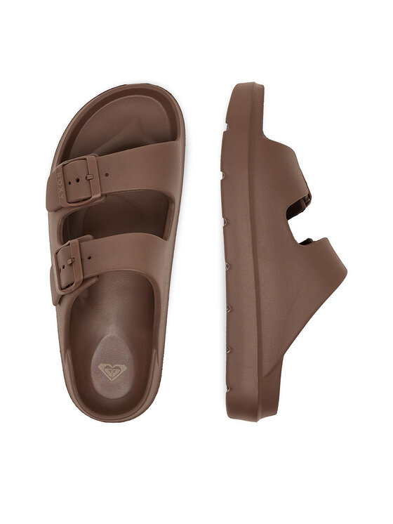 Roxy Roxy Klapki CEOWB-835120 Brązowy