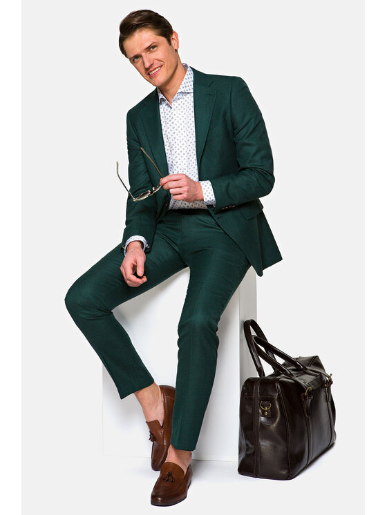 Lancerto Lancerto Garnitur Lugano Zielony Regular Fit