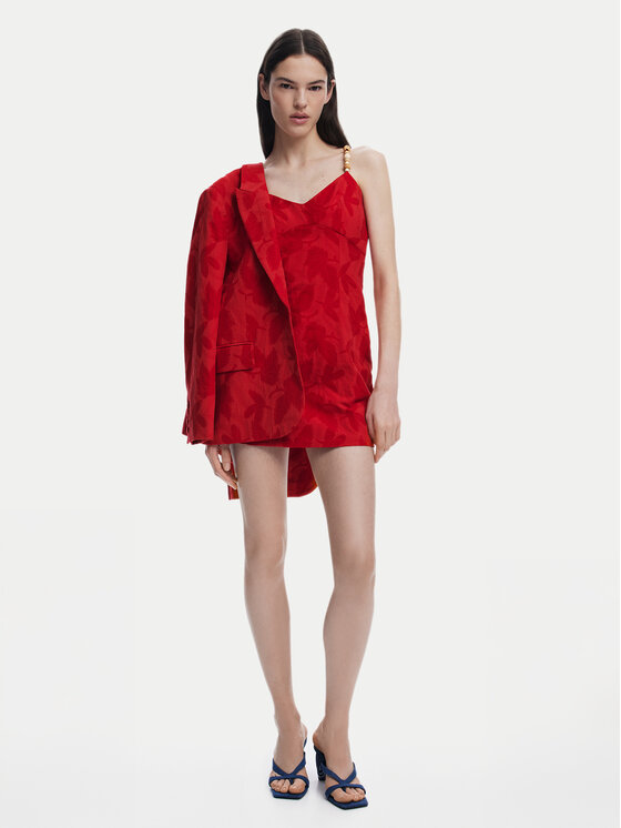 Desigual Desigual Coctailkleid Tigris 25SWVW85 Rot Slim Fit