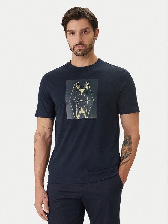 BOSS BOSS Marškinėliai Creature 50561861 Tamsiai mėlyna Regular Fit