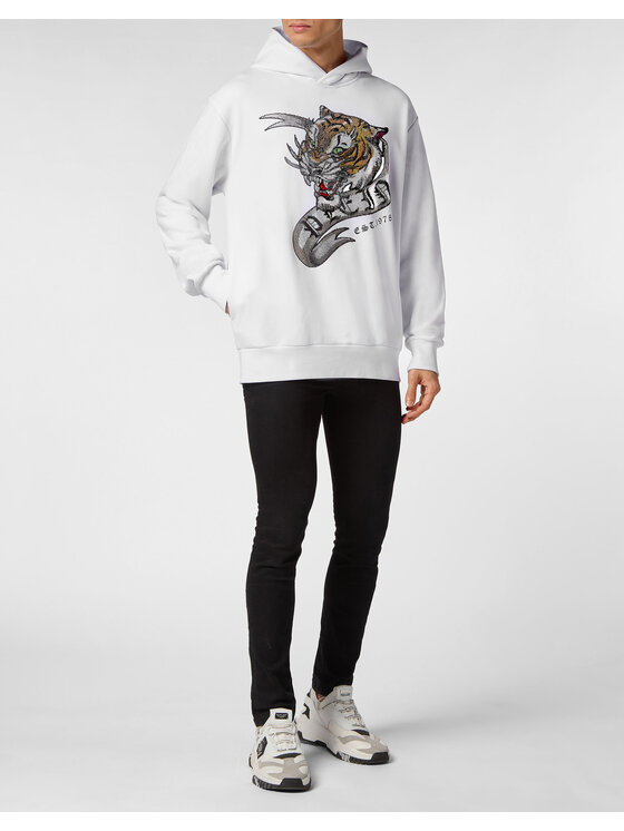 PHILIPP PLEIN PHILIPP PLEIN Mikina 9633 Bílá Regular Fit