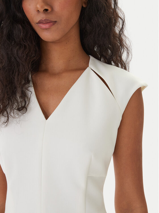 BOSS Boss Vestito da giorno Dulipa 50451351 Bianco Slim Fit