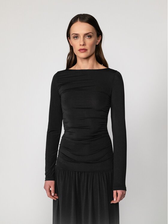 Nudyess Nudyess Sukienka codzienna Polaris Maxi Czarny Regular Fit