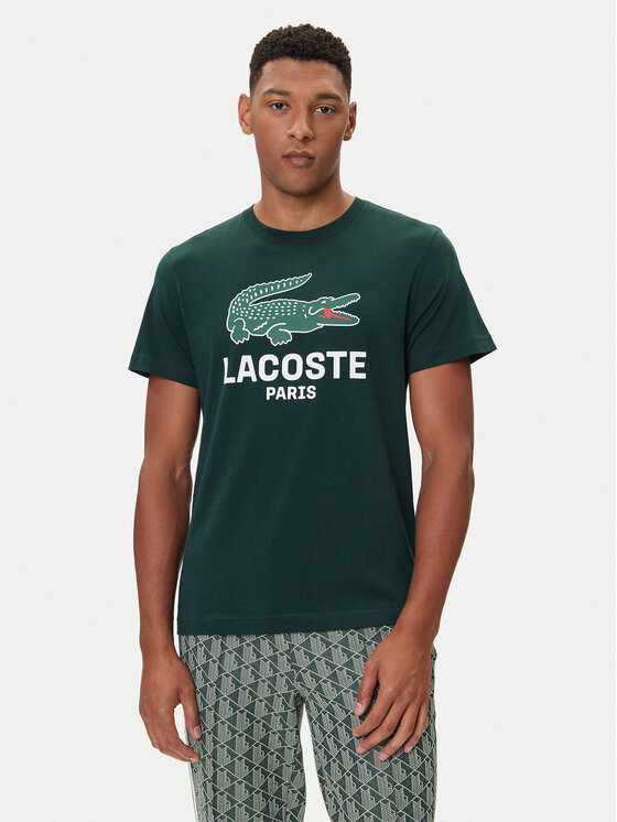 Lacoste Lacoste T-krekls TH5634 Zaļš Regular Fit