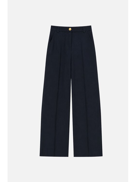 PINKO PINKO Kalhoty z materiálu Balbino Tmavomodrá Regular Fit