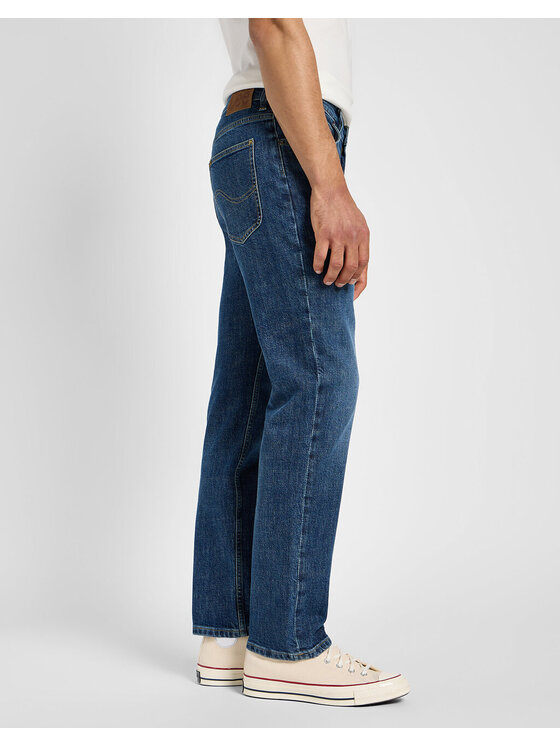 Lee Lee Jeansy BROOKLYN STRAIGHT Niebieski Regular Fit