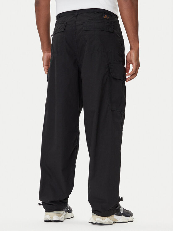 Alpha Industries Alpha Industries Παντελόνι υφασμάτινο 258200 Μαύρο Loose Fit