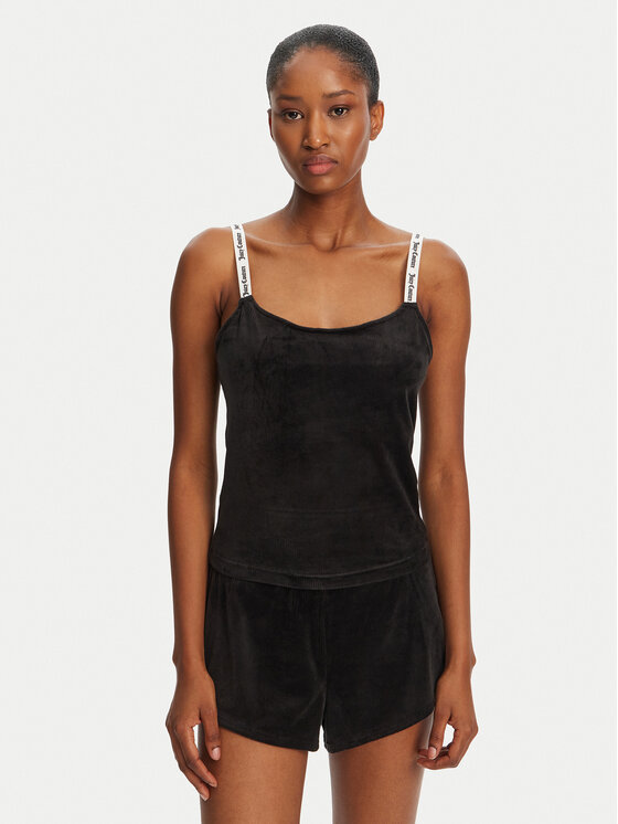 Juicy Couture Juicy Couture Top Elina JCLCT125501 Negru Slim Fit