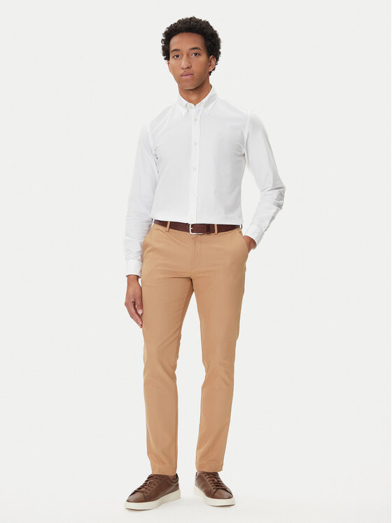 BOSS BOSS Marškiniai H-Roan 50544951 Balta Slim Fit