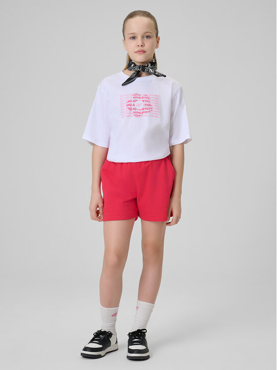 4F 4F Szorty sportowe THE COLOR'S ENERGY Różowy ciemny Loose Fit