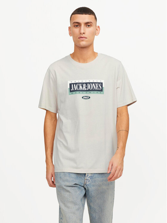 Jack&Jones T-krekls Cobin 12250411 Pelēks Standard Fit