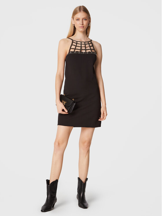 PINKO Pinko Koktejlové šaty Alice 1G17XP A034 Čierna Regular Fit