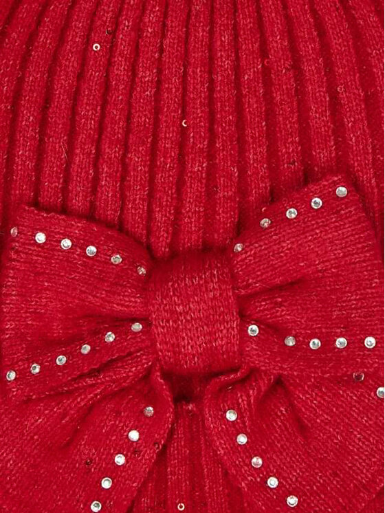 Completo cappello, sciarpa e guanti 10155 Rosso