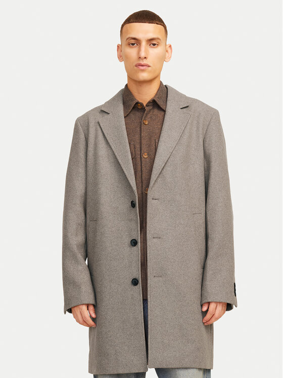 Jack & Jones Jack & Jones Palton de lână Harris 12263845 Bej Regular Fit