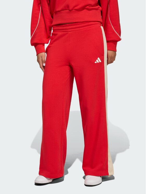 adidas adidas Spodnie materiałowe 159118 Czerwony Regular Fit