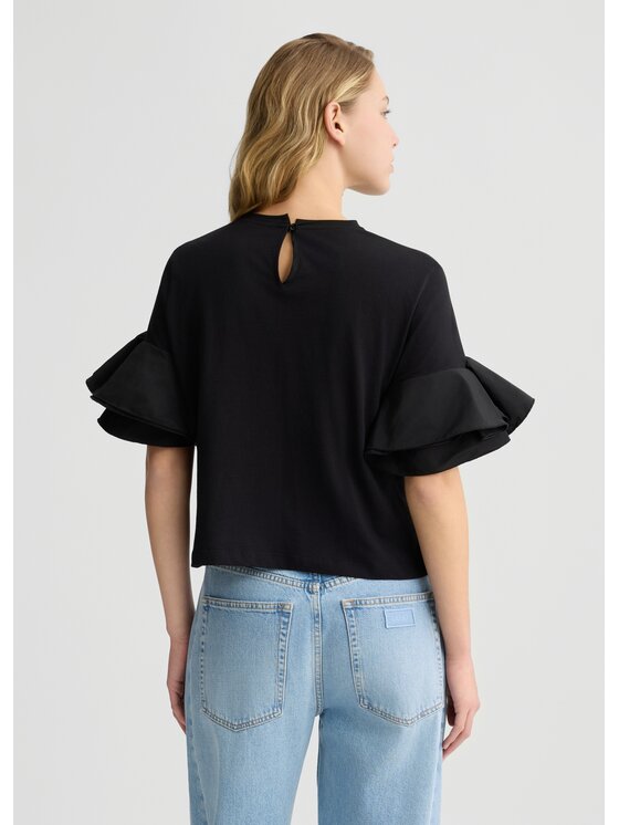 Liu Jo Liu Jo T-Shirt CA5006J630822222 Czarny Regular Fit