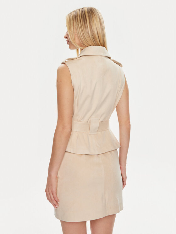 Guess Guess Vestă elegantă Felisia W4GN55 WG6T0 Bej Regular Fit