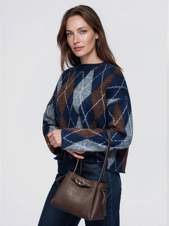 Ombre Ombre Svetr OW-SW-E0054 Tmavomodrá Relaxed Fit