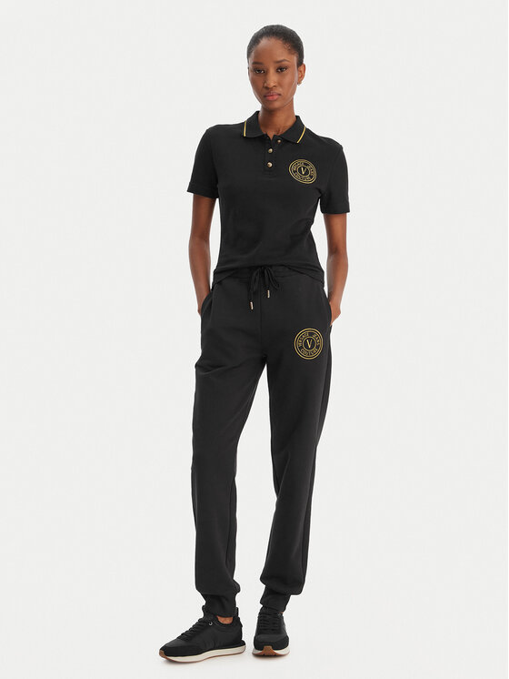 Versace Jeans Couture Versace Jeans Couture Melegítő alsó 80HAAT02 CF01T Fekete Regular Fit