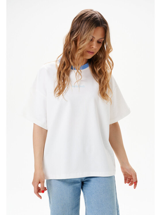 Mirons Mirons T-Shirt Print Biały Regular Fit