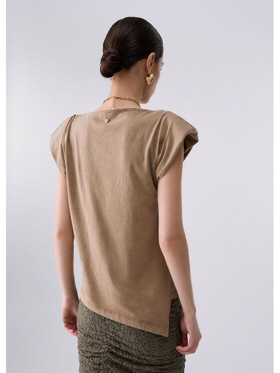 Liu Jo Liu Jo T-shirt WF6245JS923L9245 Beige Regular Fit