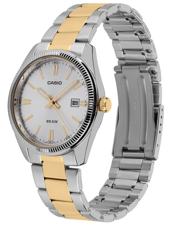 Casio Casio Zegarek MTP-1302PSG-7AVEF Srebrny