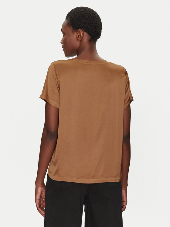 ViCOLO ViCOLO Bluzka TD0007 Brązowy Relaxed Fit