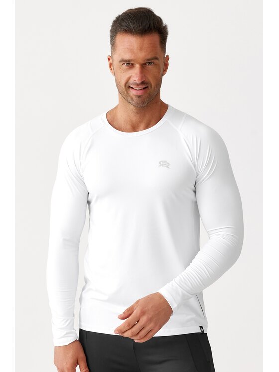 ROUGH RADICAL ROUGH RADICAL Koszulka techniczna VITAL ZIP LS Biały Slim Fit