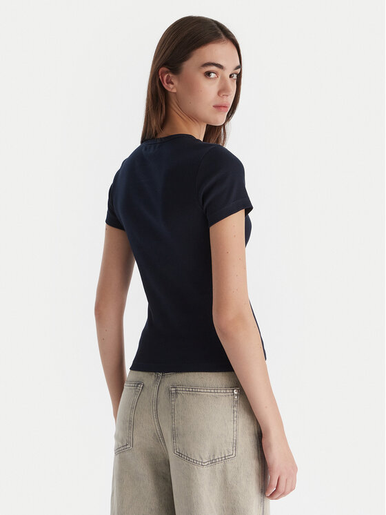 Tommy Jeans Tommy Jeans T-Shirt Badge DW0DW17881 Dunkelblau Slim Fit