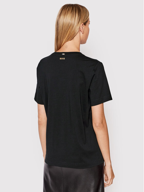 BOSS Boss T-shirt Ecosa 50457259 Crna Regular Fit