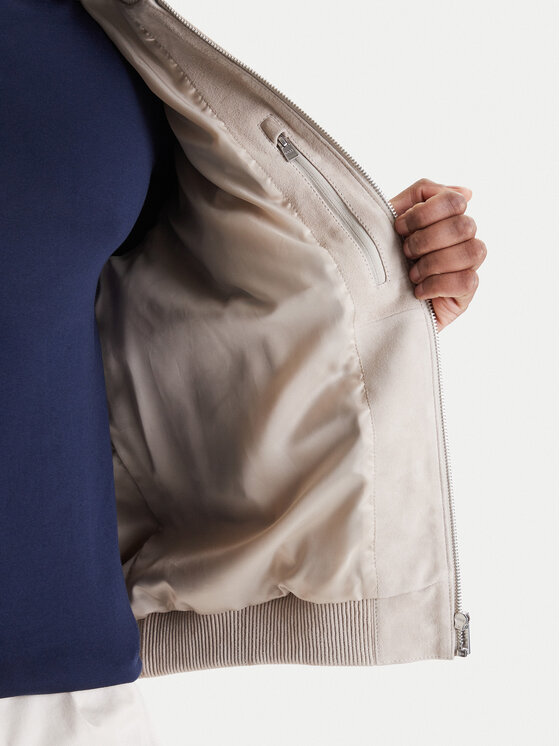 BOSS BOSS Ādas jaka H-Muller 50543213 Bēšs Regular Fit