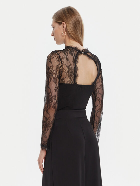 Rinascimento Rinascimento κορμάκι CFC0126159003 Μαύρο Slim Fit