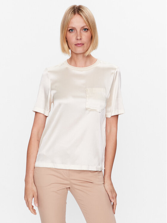 Peserico Tricou S06808 Écru Regular Fit