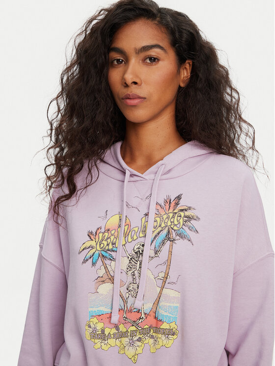 Billabong Billabong Majica dugih rukava All Time EBJFT00146 Ljubičasta Boxy Fit