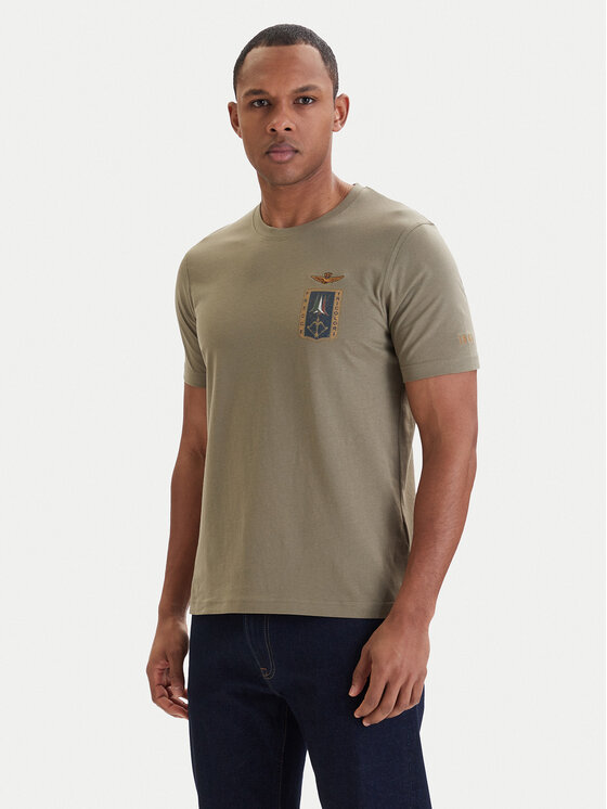 Aeronautica Militare Aeronautica Militare Tricou 261TS2534UJ00641 Verde Regular Fit
