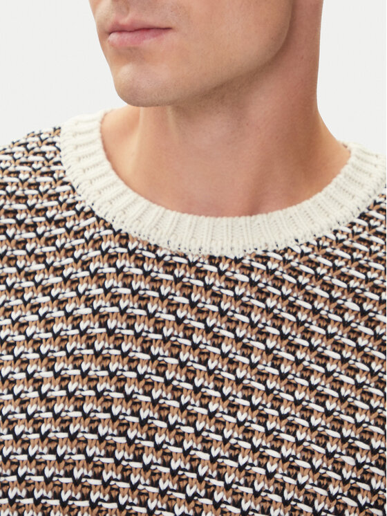 BOSS BOSS Sweter C-Imauro 50543159 Beżowy Relaxed Fit