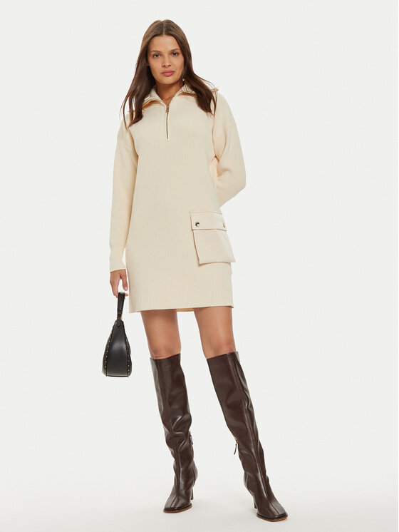 Liu Jo Liu Jo Трикотажна сукня WF4228 MS99E Бежевий Regular Fit