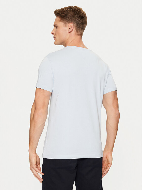 Tommy Hilfiger Tommy Hilfiger Tricou MW0MW10800 Albastru celest Slim Fit