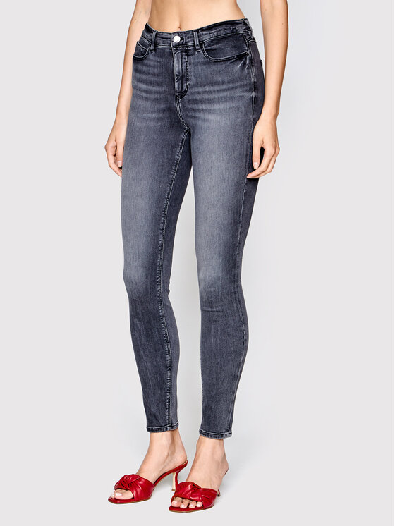 Guess Džínsy W2YA46 D4PZ2 Sivá Skinny Fit