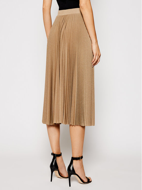 Marella Marella Πλισέ φούστα Lepanto 37710311 Καφέ Regular Fit