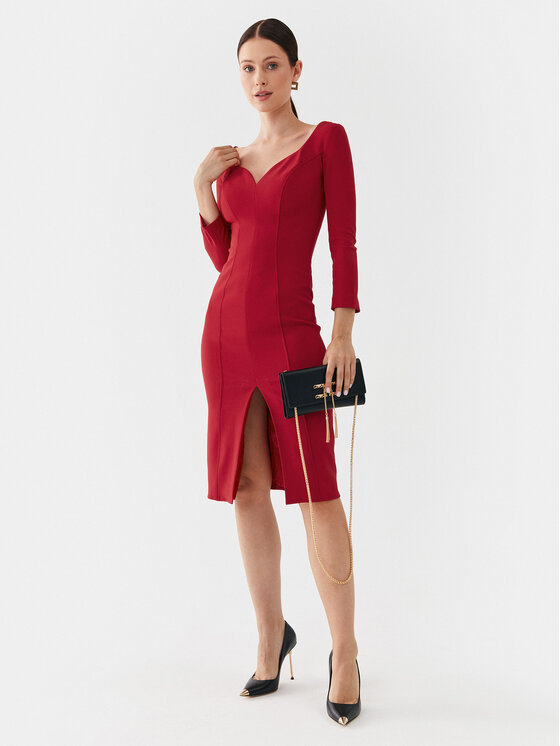 Elisabetta Franchi Elisabetta Franchi Rochie cocktail AB-415-36E2-V400 Roșu Regular Fit